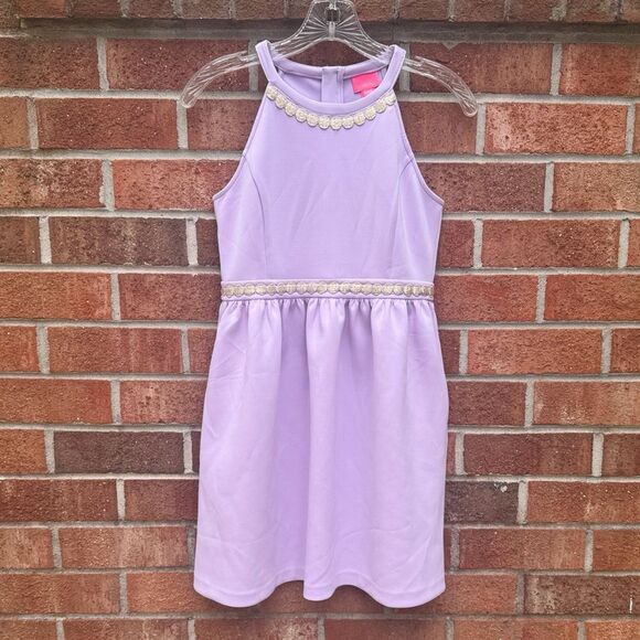 Lilly Pulitzer Lavender Dress with Gold Accents - Picture 1 of 11